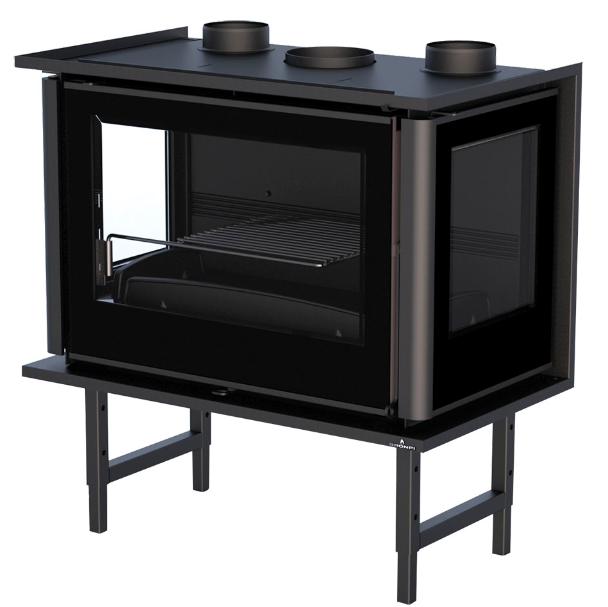 Inserto à bois 3 vitres ventilé canalisable - BRONPI Paris 70 3C 11 kW