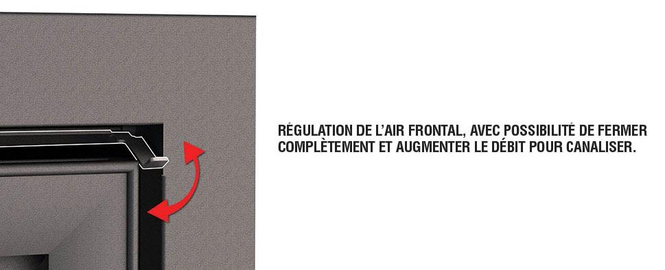 Inserto à bois ventilé canalisable - BRONPI Paris 70 Vision 12 kW