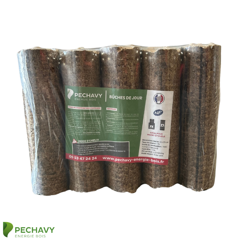 Bûches densifiées (pack de 5 bûches)