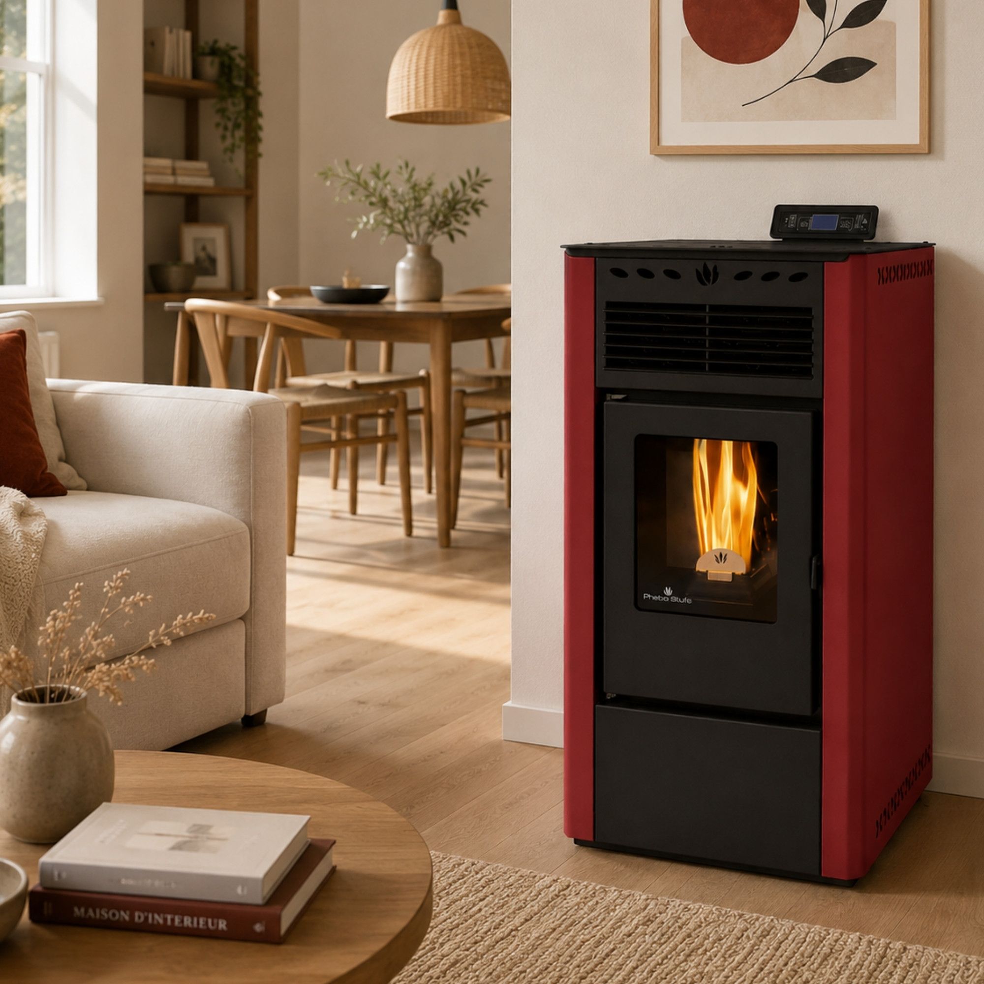 Stufa a pellet ventilé - ORIGINE PHEBO Afrodite 5S-8 7.5 kW