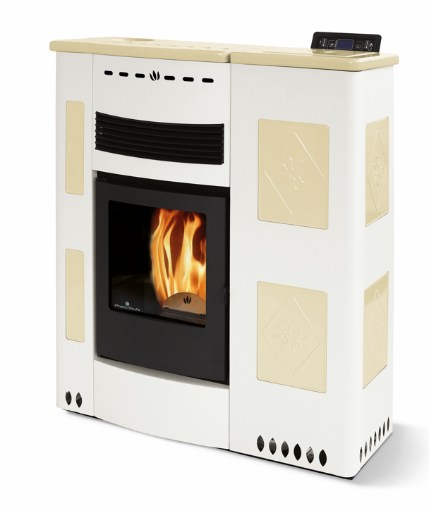 Stufa à granules extra-plat céramique - ORIGINE PHEBO Iris Maxi 11.5 kW