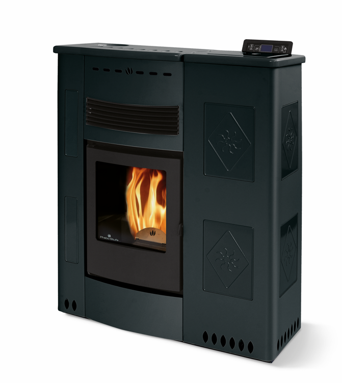 Stufa à granules extra-plat céramique - ORIGINE PHEBO Iris Maxi 11.5 kW