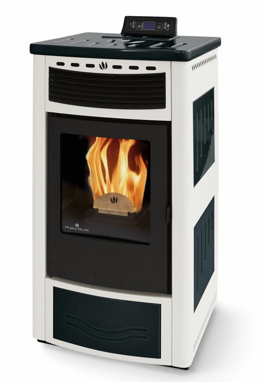 Stufa à granules en céramique - ORIGINE PHEBO Maia Bicolore 12.7 kW
