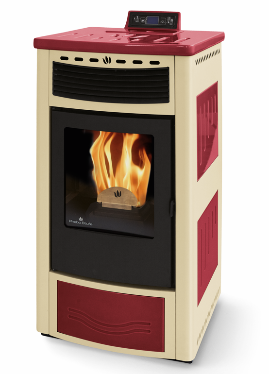 Stufa à granules en céramique - ORIGINE PHEBO Maia Bicolore 12.7 kW