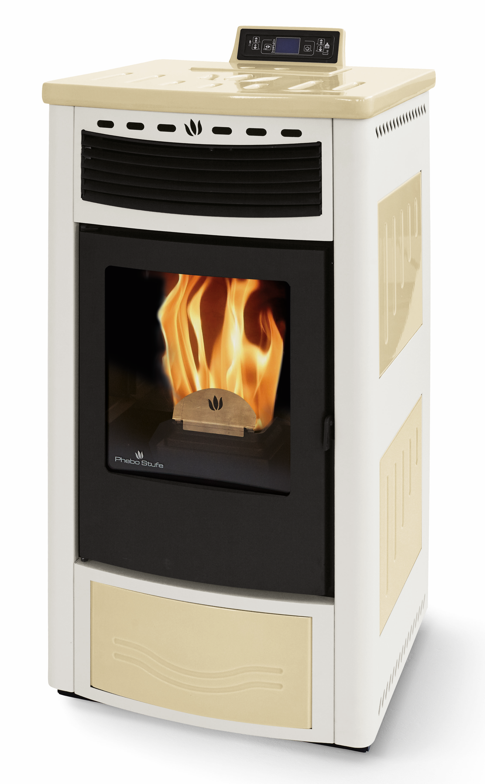 Stufa à granules en céramique - ORIGINE PHEBO Maia Bicolore 12.7 kW