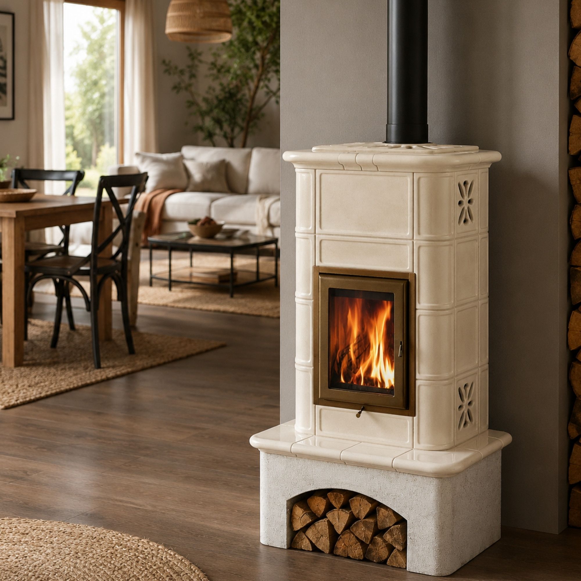 Stufa a legna céramique - ORIGINE PHEBO Selene 10.7 kW
