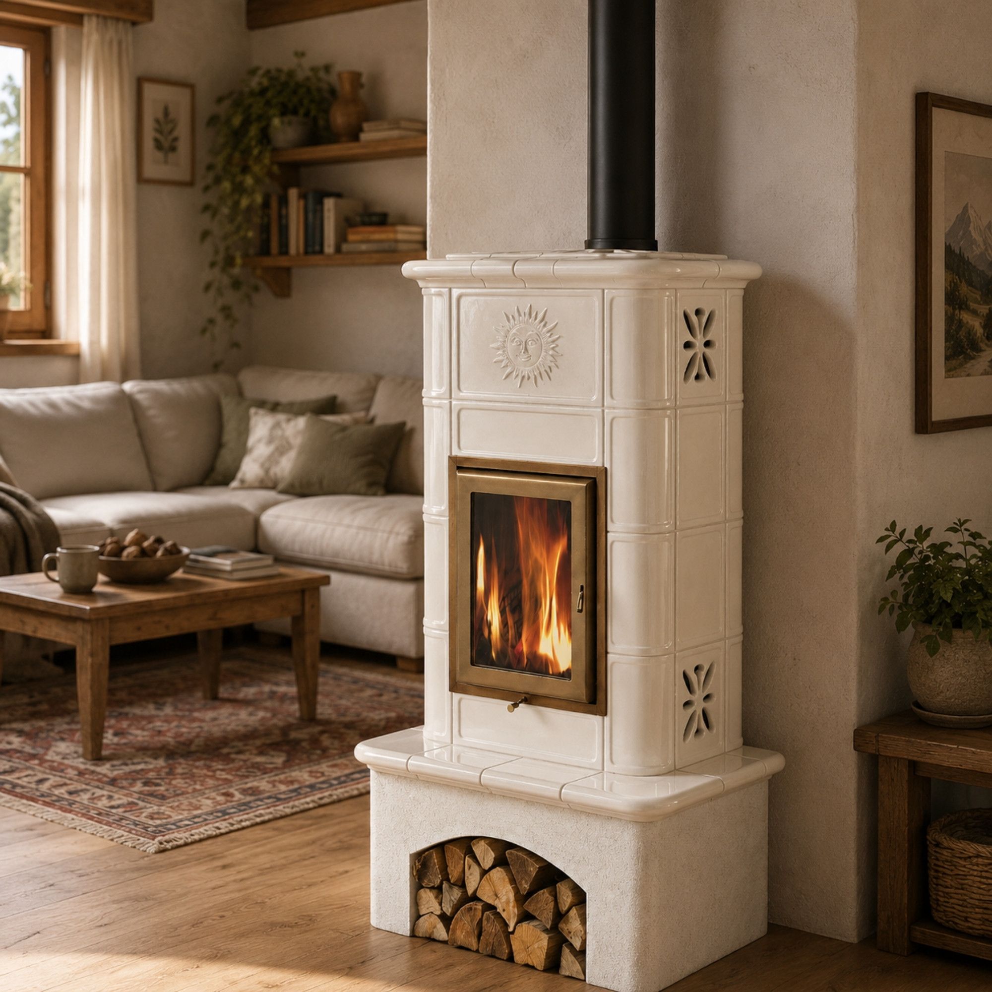 Stufa a legna céramique - ORIGINE PHEBO Selene Sole 10.7 kW