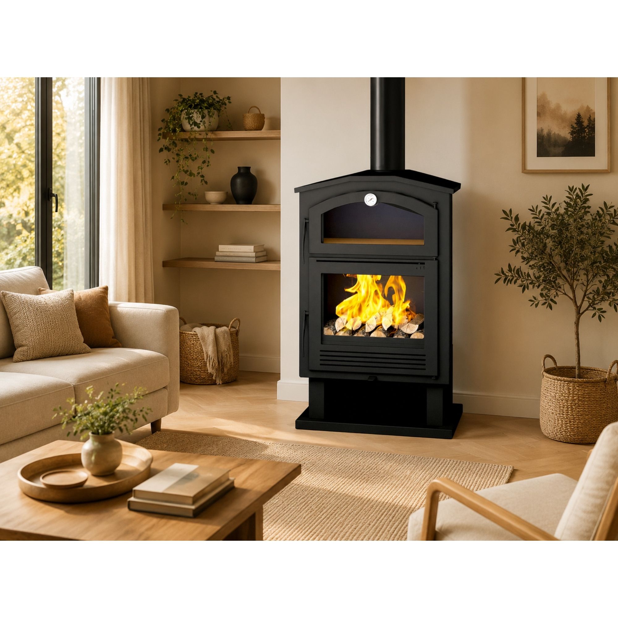 Stufa a legna avec four - FIREMATIC Jersey 9.5 kW