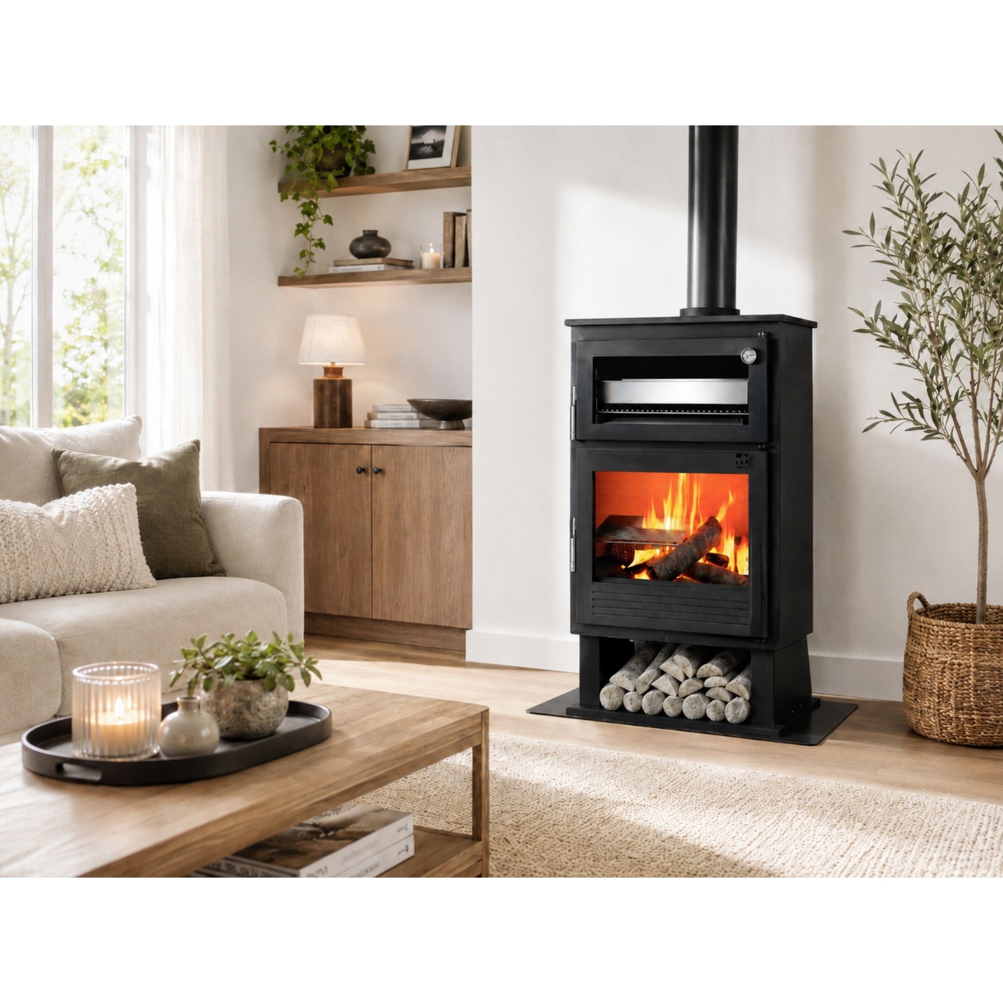 Stufa a legna avec four - FIREMATIC Nebraska 9.5 kW