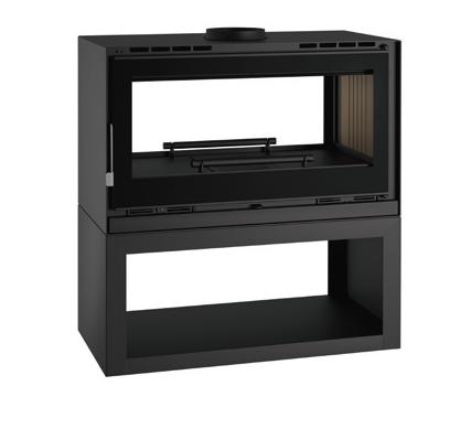 Stufa a legna 2 vitres - FIREMATIC Ottawa - L 13.5 kW