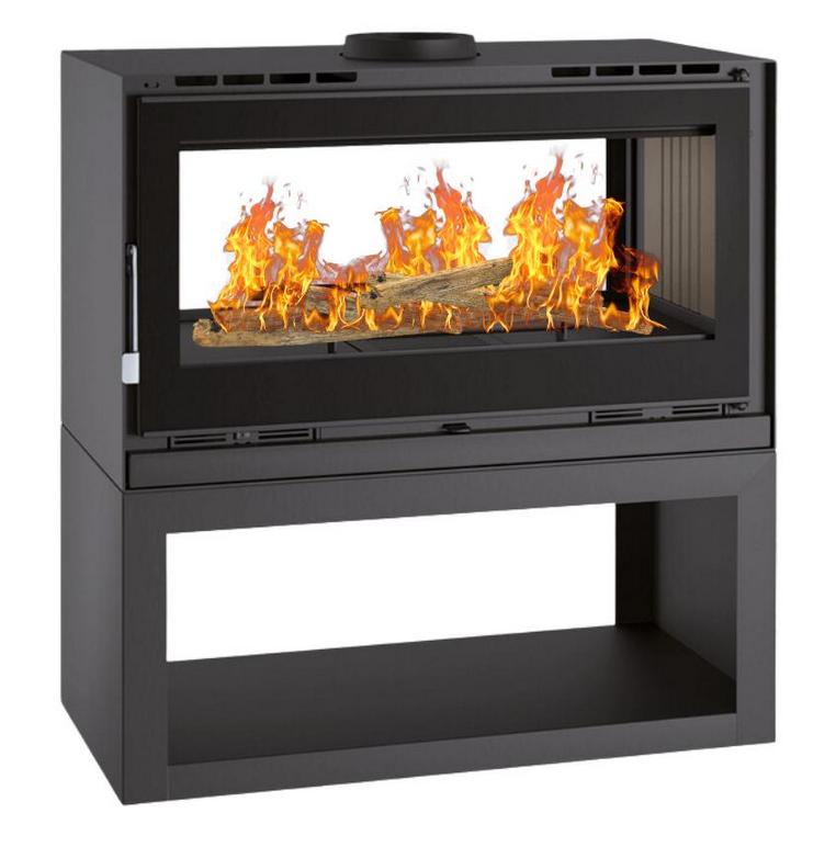Stufa a legna 2 vitres - FIREMATIC Ottawa - L 13.5 kW