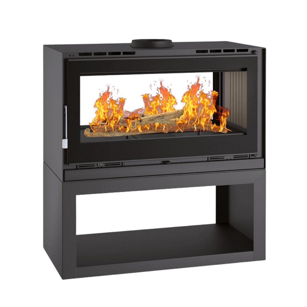 Stufa a legna 2 vitres - FIREMATIC Ottawa - S 12.6 kW