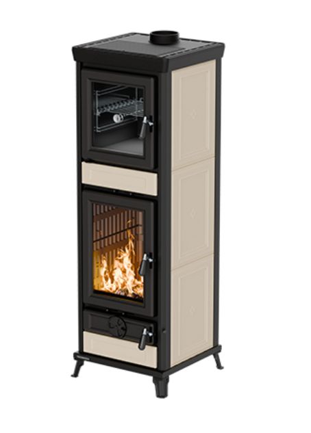 Stufa a legna avec four - THERMOROSSI Anna Evo5 Maiolica 12.5 kW