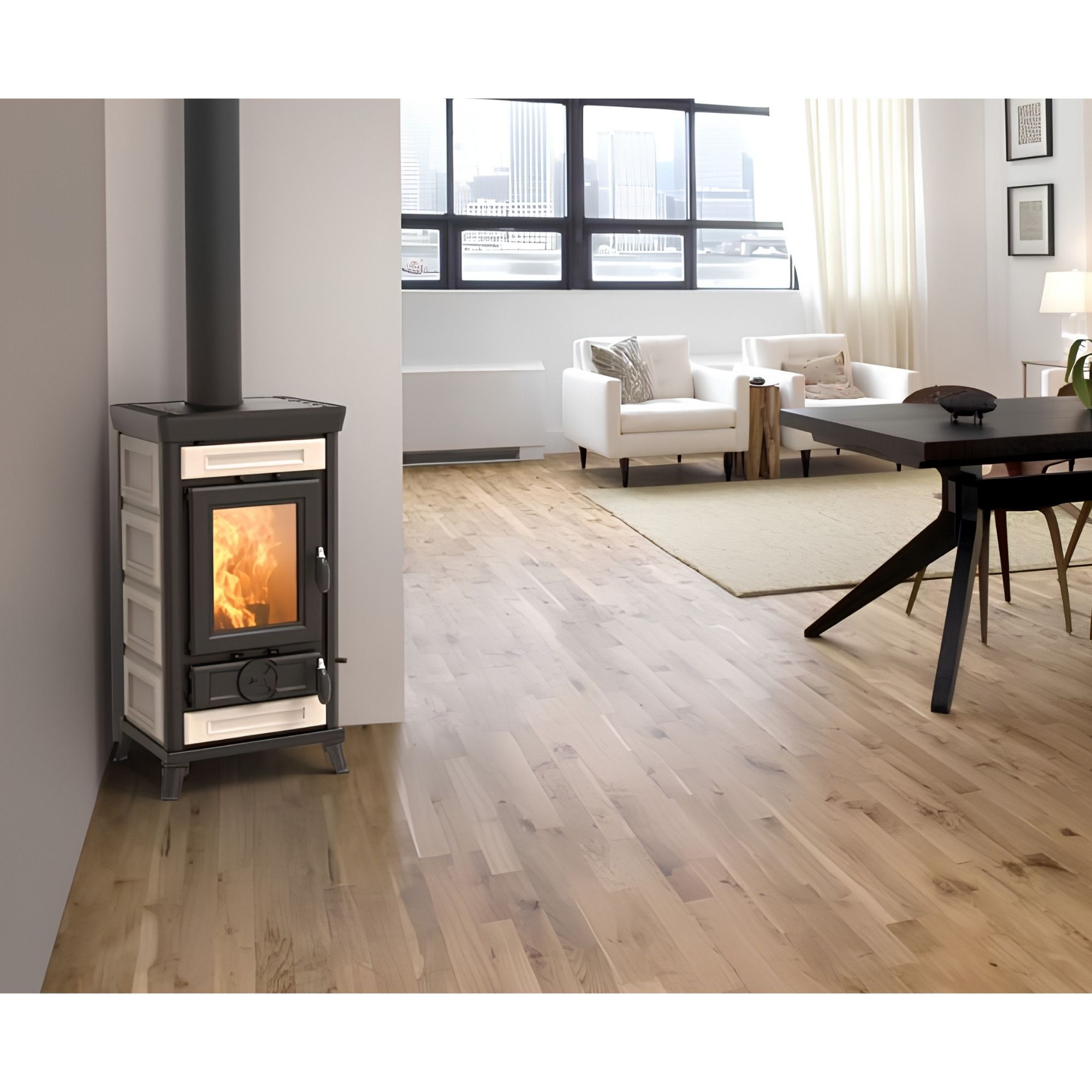 Stufa a legna en céramique - THERMOROSSI Sofia Evo 5 Maiolica 7.3 kW