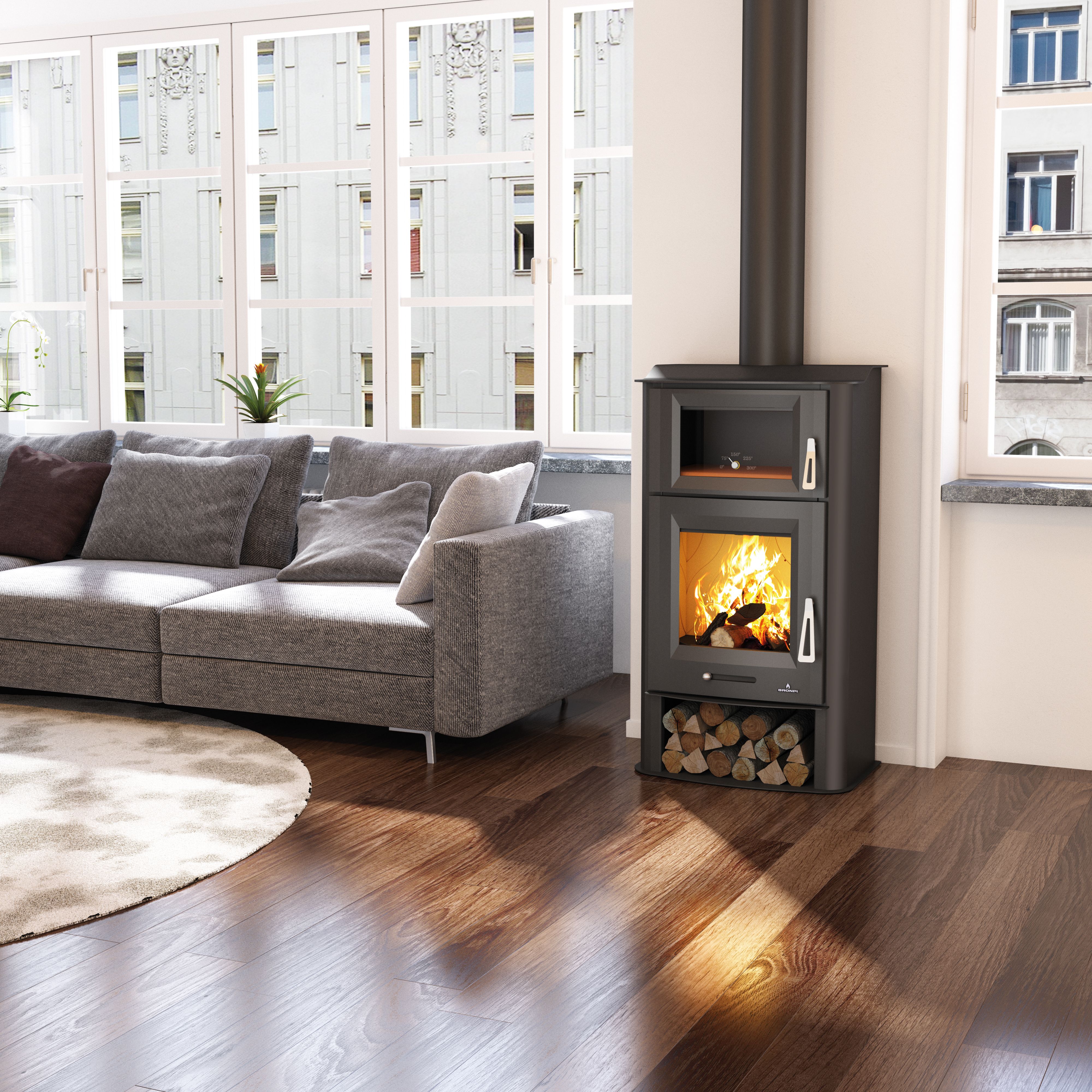 Stufa a legna avec four - BRONPI Tudela 12 kW