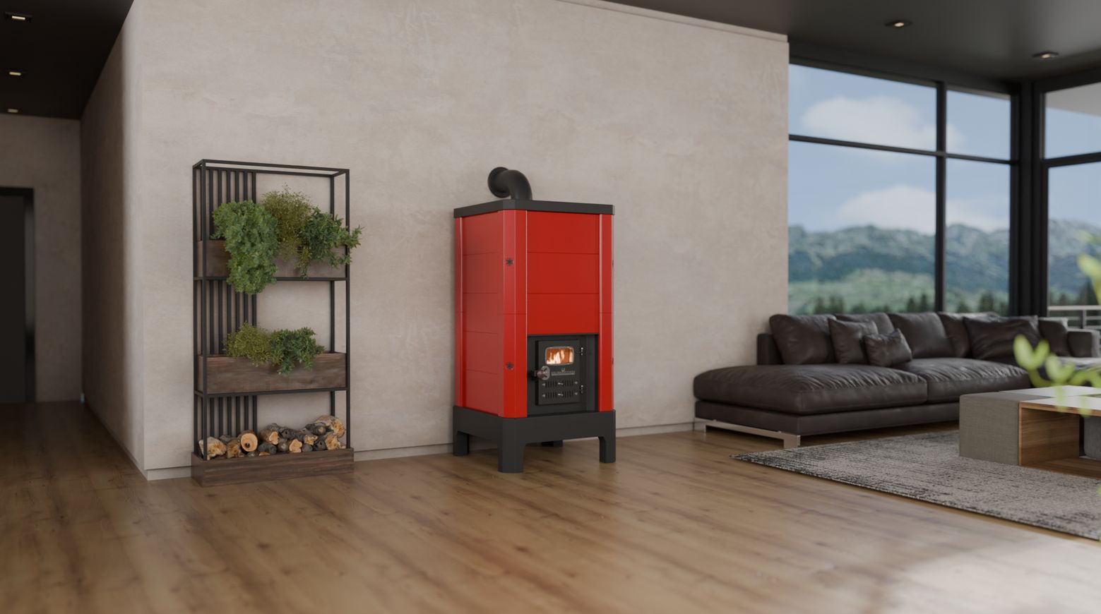Stufa a legna de masse - LA VALMARECCHIA V100SL 20.5 kW