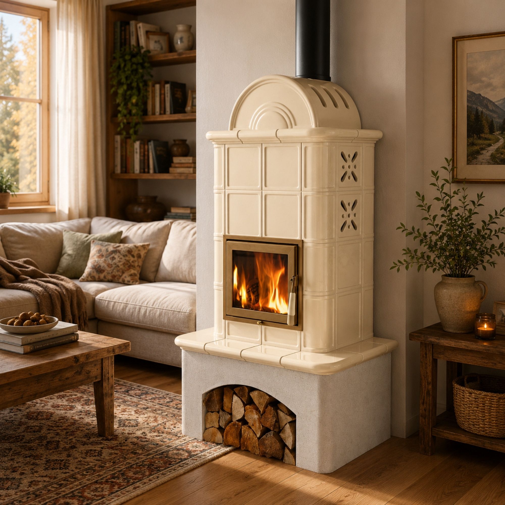 Stufa a legna céramique - ORIGINE PHEBO Venus 4S 11.8 kW