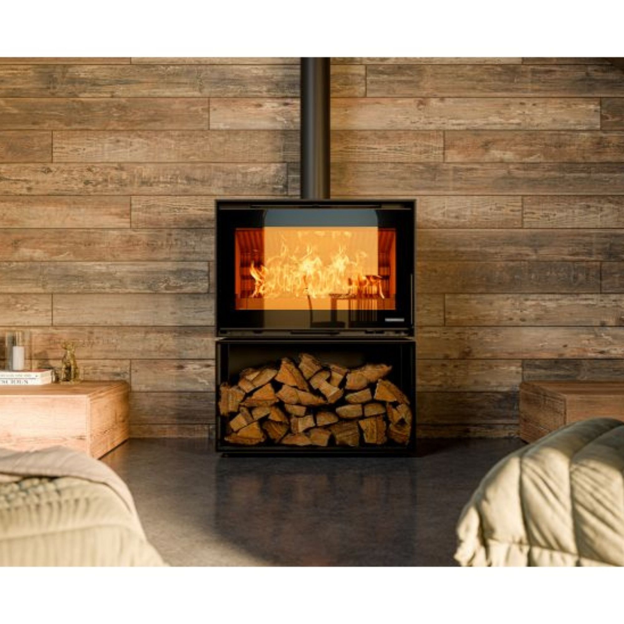 Stufa a legna raccordable - THERMOROSSI Fullmoon 10.6 kW