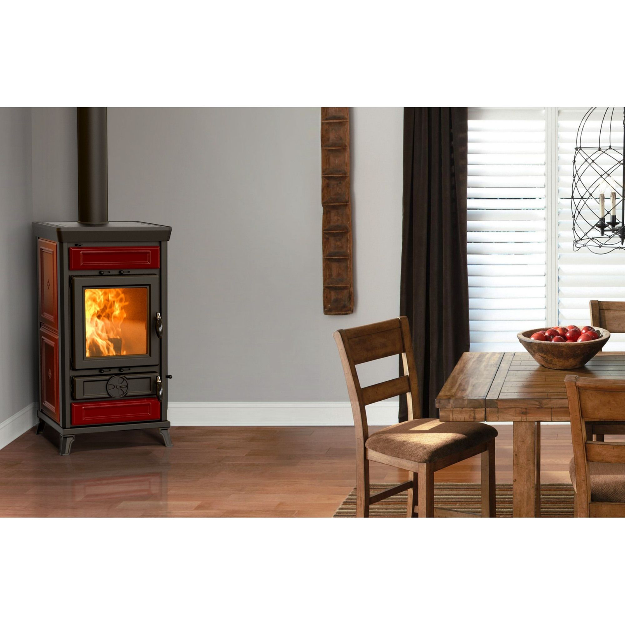 Stufa a legna en céramique - THERMOROSSI Ilaria Evo6 Maiolica 11.4 kW