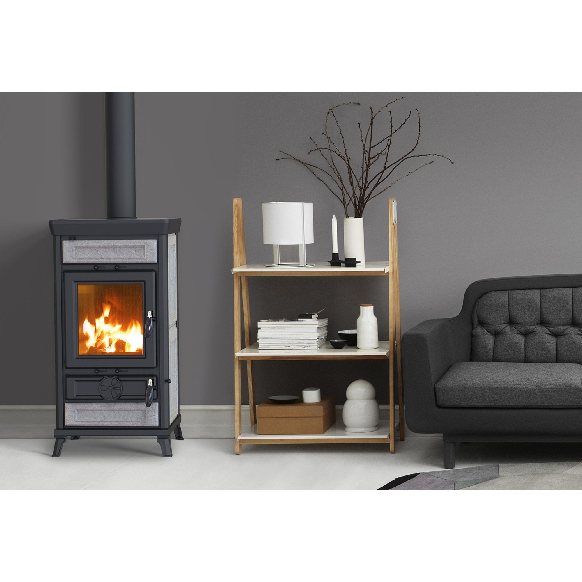 Stufa a legna en pierre - THERMOROSSI Ilaria Evo6 Stone 11.4 kW