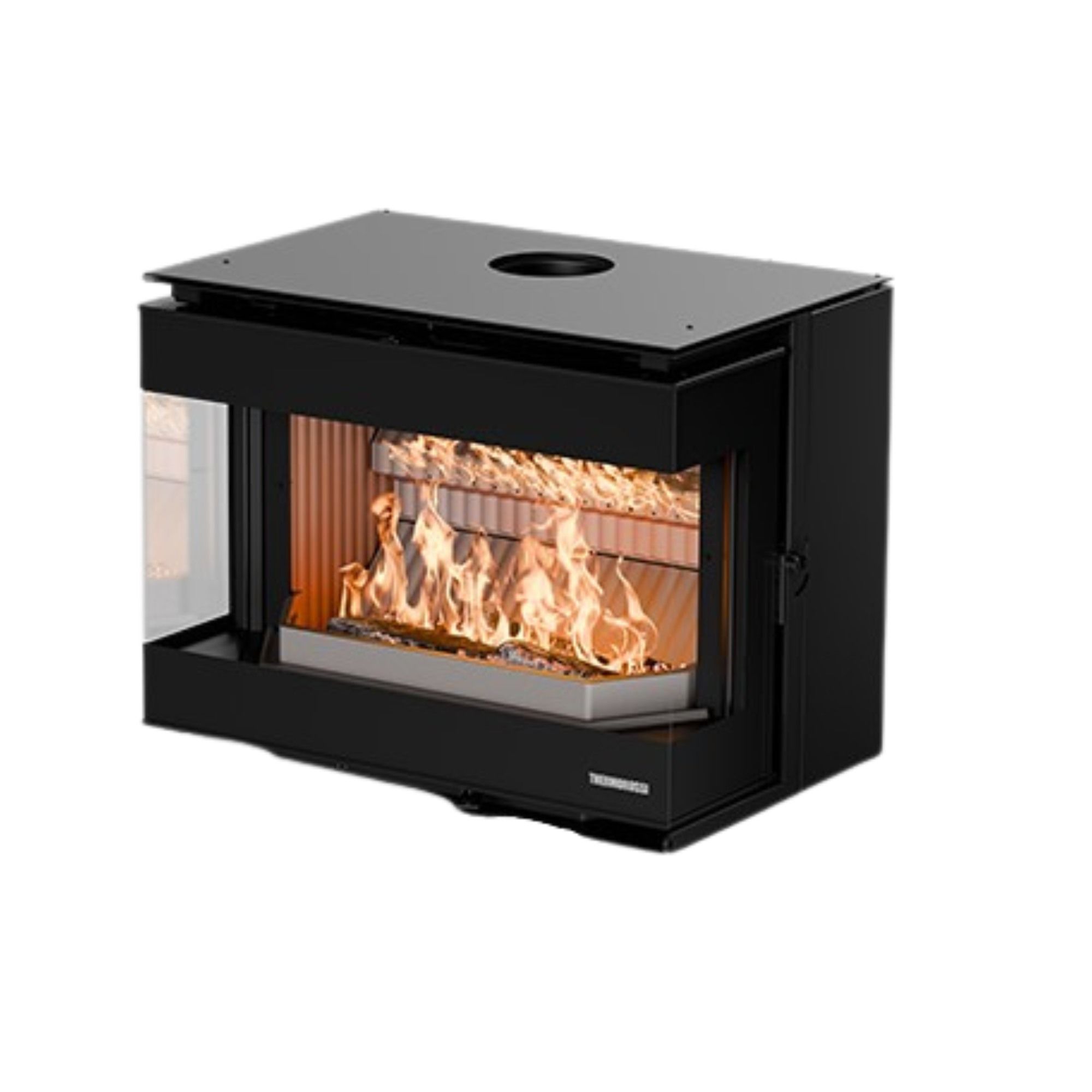 Inserto à bois d'angle - THERMOROSSI Panorama Angolare DX 10.6 kW