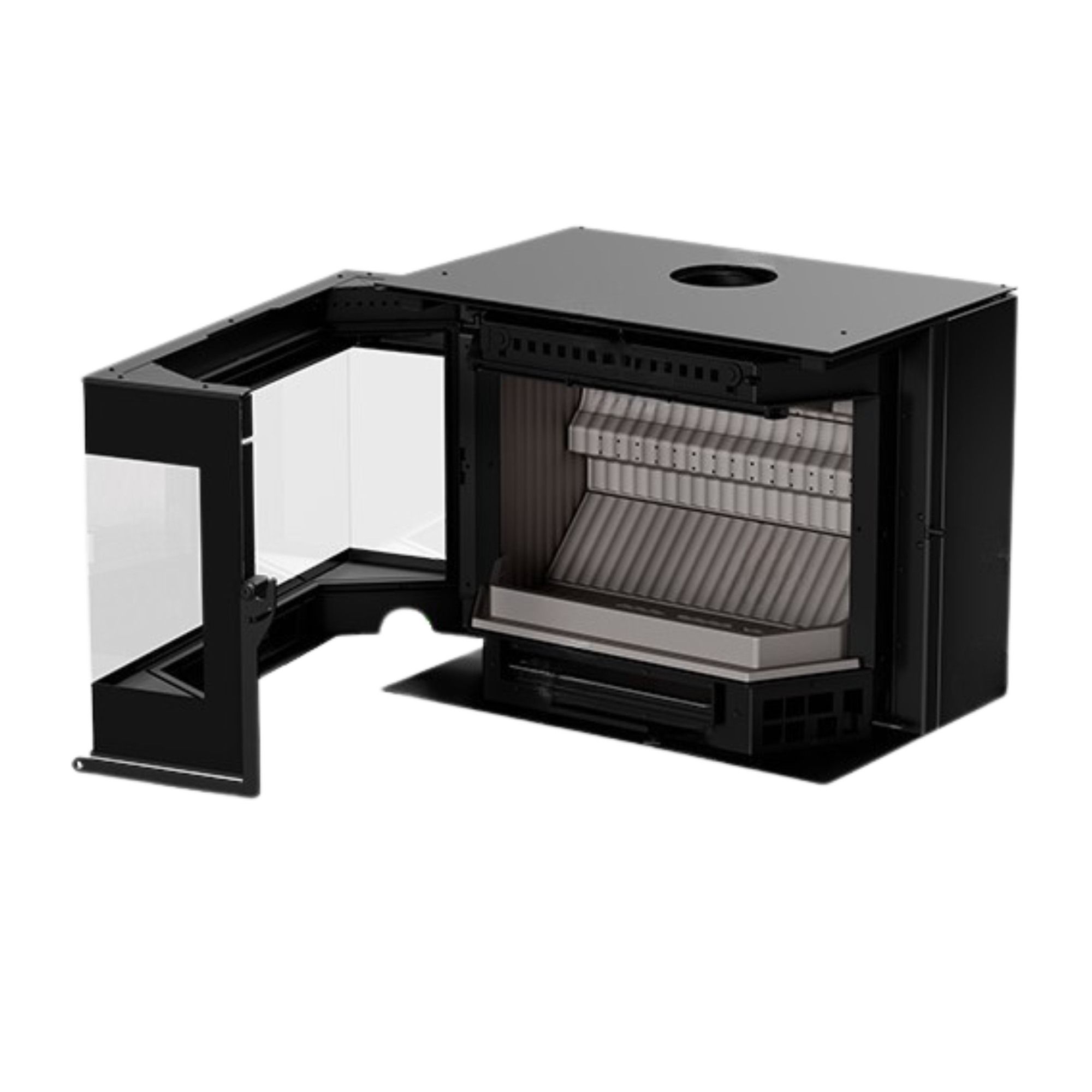 Inserto à bois d'angle - THERMOROSSI Panorama Angolare DX 10.6 kW