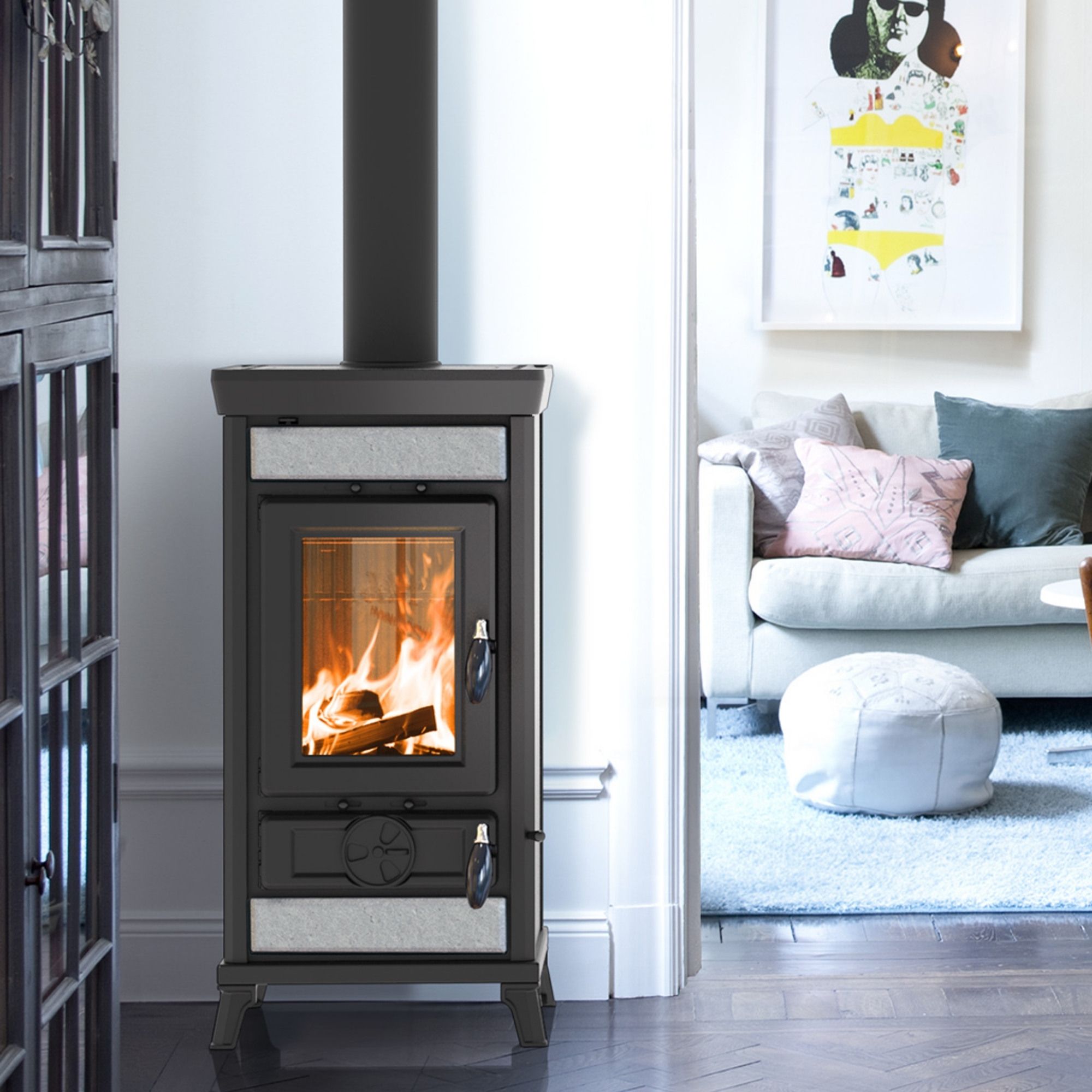 Stufa a legna en pierre - THERMOROSSI Sofia Evo 6 Stone 7.5 kW