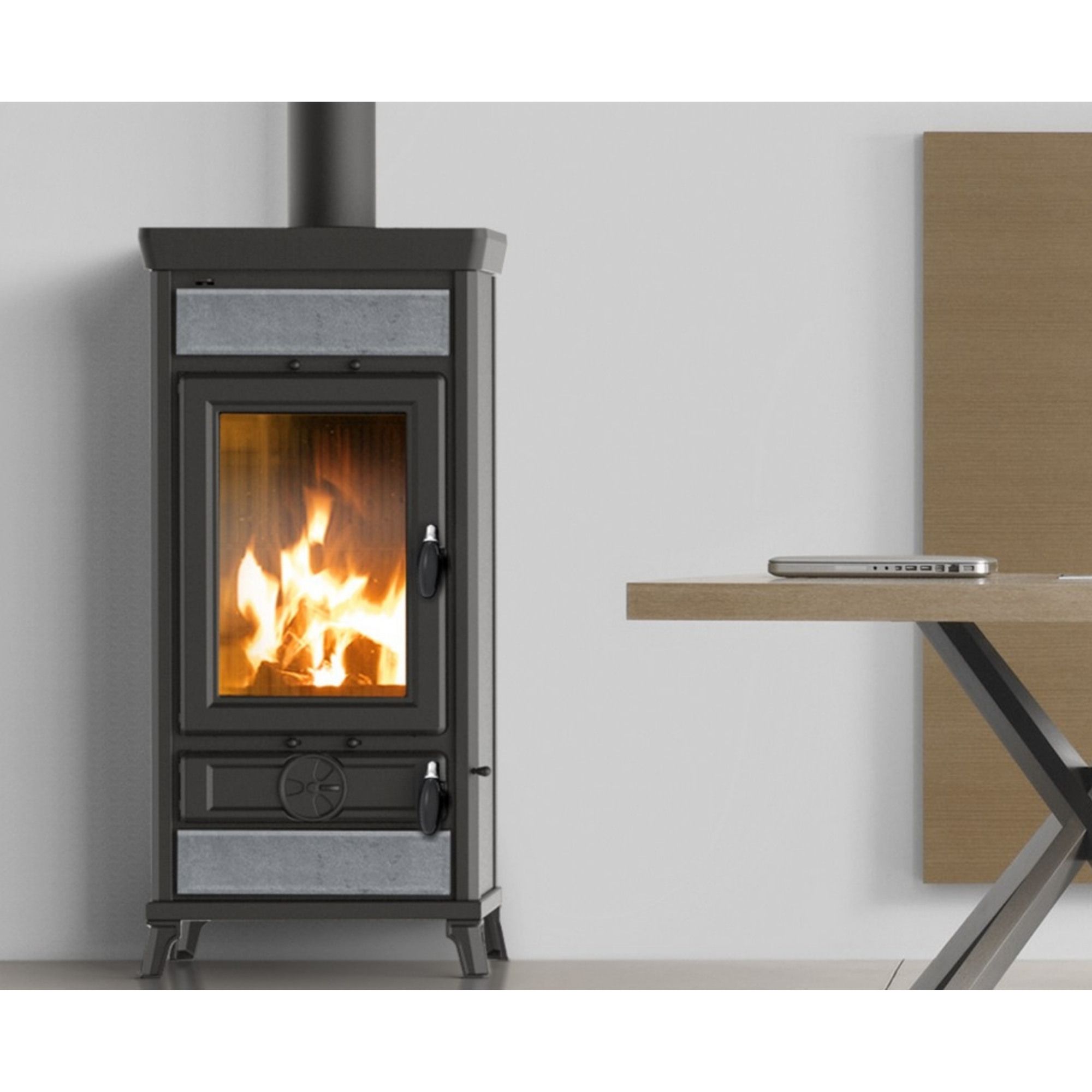 Stufa a legna en pierre - THERMOROSSI Vittoria Evo6 Stone 12.7 kW