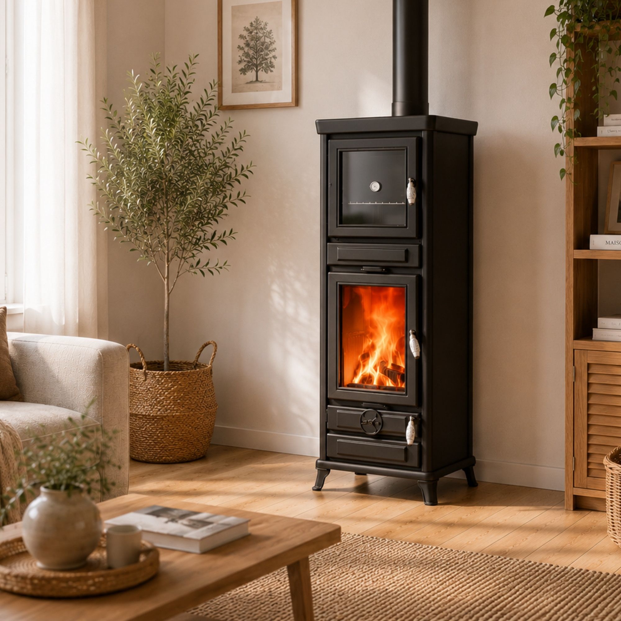 Stufa a legna avec four en fonte - THERMOROSSI Anna Evo5 Easy 12.5 kW