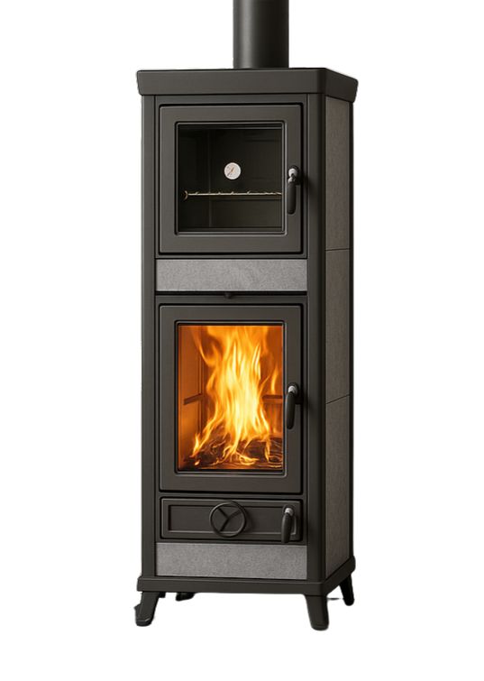 Stufa a legna avec four en pierre - THERMOROSSI Anna Evo5 Stone 12.5 kW