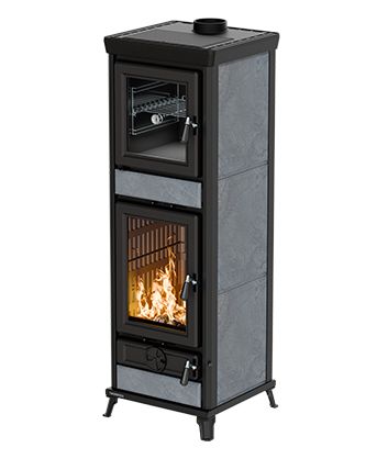 Stufa a legna avec four en pierre - THERMOROSSI Anna Evo5 Stone 12.5 kW