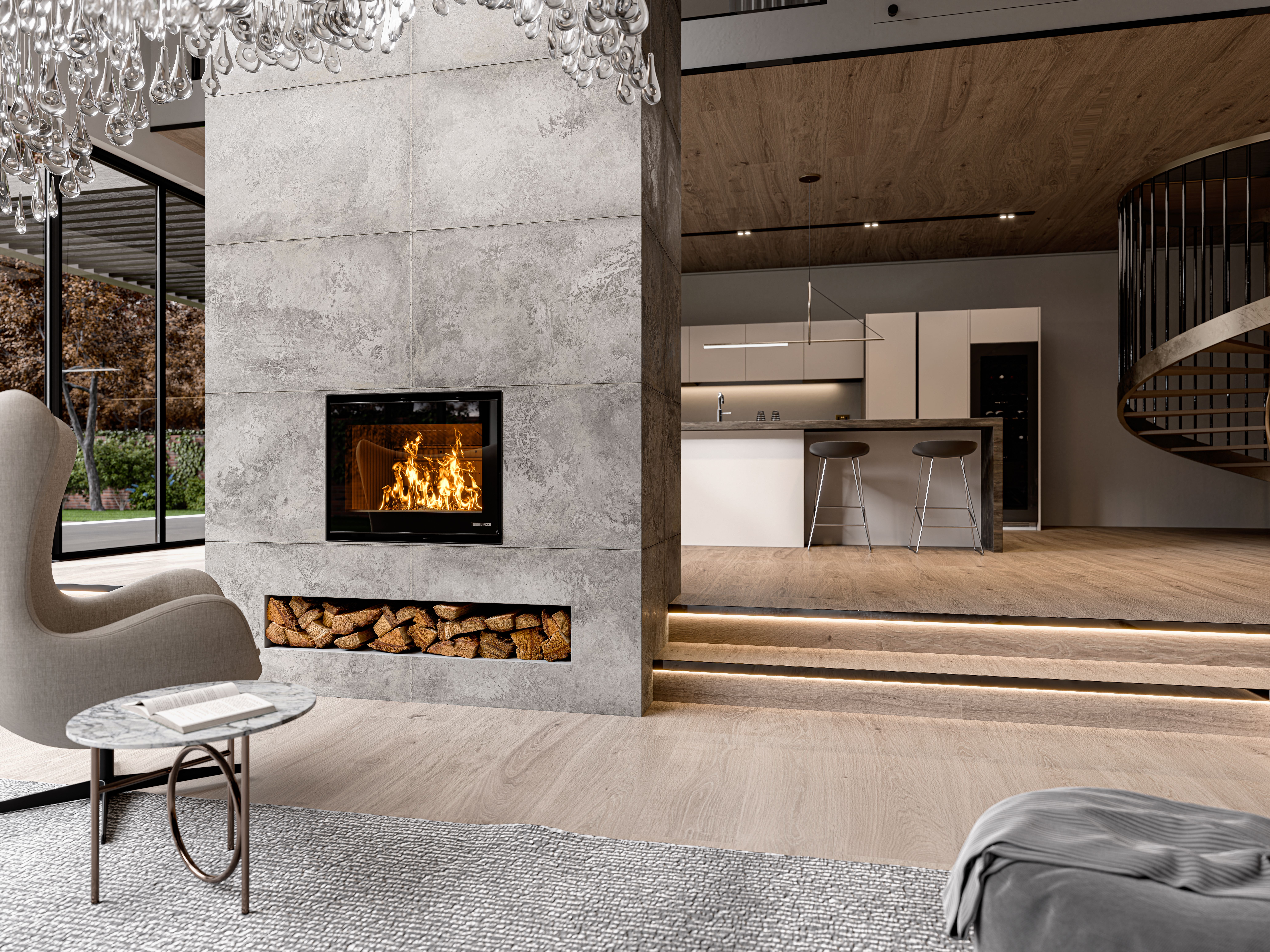 Inserto à bois premium - THERMOROSSI Skyline 540 10.7 kW