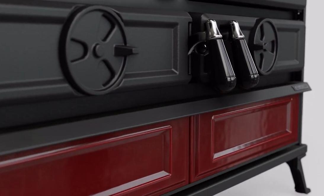 Cuisinière à bois en céramique - THERMOROSSI Viola Evo 12.1 kW